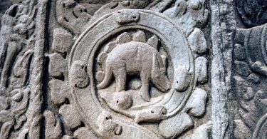 stone stegosaurus temple Cambodian